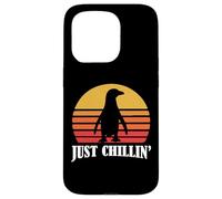 Carcasa para iPhone 15 Pro Mens Womens Kids Retro Vintage Just Chillin' Penguin Lover