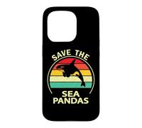 Carcasa para iPhone 15 Pro Mens Womens Killer Whale Save The Sea Pandas Orca Lover