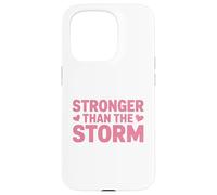 Carcasa para iPhone 15 Pro Mensaje de fe Cristiana más Fuerte Que la tormenta