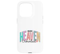 Carcasa para iPhone 15 Pro Mensaje Retro Cristiano del Cielo Cruz fe