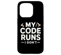 Carcasa para iPhone 15 Pro Mi código se Ejecuta yo no | Coding Joke Funny Software Engineer