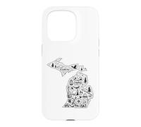 Carcasa para iPhone 15 Pro Michigan Camping Adventure UP & Lower Peninsula Outdoor