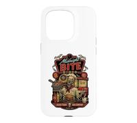 Carcasa para iPhone 15 Pro Midnight Bite Diner Spooky Skeleton Chef Gráfico