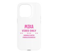 Carcasa para iPhone 15 Pro Mika Personalized Name Funny Cute Custom Mika Name