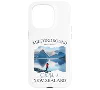 Carcasa para iPhone 15 Pro Milford Sound Fjord Senderismo Souvenir Turístico Vacaciones Hombres Niños