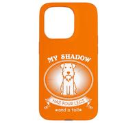 Carcasa para iPhone 15 Pro Miniature Schnauzer My Dog is My Shadow Funny Pet Dog Lover