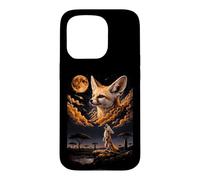 Carcasa para iPhone 15 Pro Místico Fennec Fox Lunar Mirada Cósmica Noche