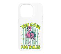 Carcasa para iPhone 15 Pro Mochila para Gafas de Sol de Flamenco Too Cool For Rules