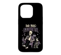Carcasa para iPhone 15 Pro Modo Papá Esqueleto Inmortal Halloween Papá Más Allá Humor