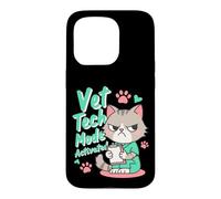 Carcasa para iPhone 15 Pro Modo Vet Tech Activado Funny Cat Veterinary