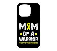 Carcasa para iPhone 15 Pro Mom of a Warrior Childhood Cancer Awareness Mother Women