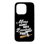 Carcasa para iPhone 15 Pro Moms Against White Baseball Pants - Baseball Season Mom