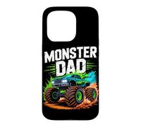 Carcasa para iPhone 15 Pro Monster Truck Dad Family Crew Día del Padre a Juego Brithday