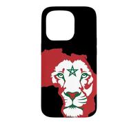 Carcasa para iPhone 15 Pro Morocco Flag Lion of Africa Proud Moroccan Football Game