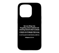 Carcasa para iPhone 15 Pro Motivational Christian Bible Verse Philippians 3 13-14 Faith