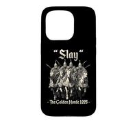 Carcasa para iPhone 15 Pro Motivo del Humor de la Horda Dorada Guerrero Jinete del