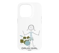 Carcasa para iPhone 15 Pro Mujeres Divertidas Bateristas, Chicas músicas Bateristas