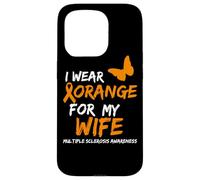 Carcasa para iPhone 15 Pro Multiple Sclerosis Awareness I Wear Orange FOR MY Wife