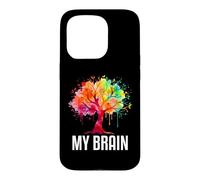 Carcasa para iPhone 15 Pro My Brain Tree Rainbow Splash Neurodivergente Adulto