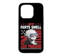 Carcasa para iPhone 15 Pro My Farts Smell Like Freedom 4th of July George Washington