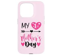 Carcasa para iPhone 15 Pro My First Mothers Day Outfit Mommy 1st Time Mom Happy Mother