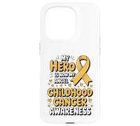 Carcasa para iPhone 15 Pro My Hero Is Now My Angel Childhood Cancer Awareness Apparel