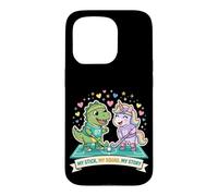 Carcasa para iPhone 15 Pro My Stick My Squad My Story Hockey sobre césped Unicorn Dino