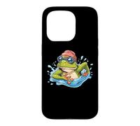 Carcasa para iPhone 15 Pro Nadador Agua Piscina Buceo Anfibio Salto Natación Rana