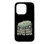Carcasa para iPhone 15 Pro Navegación Verter Dinero En El Agua Motorboat Capitán