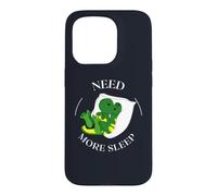 Carcasa para iPhone 15 Pro Need More Sleep Funny Tired Dragon Pijama Humor