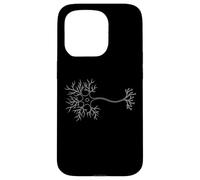 Carcasa para iPhone 15 Pro Neurobiología Neurona Línea Celular Arte Cerebro Ciencia Minimal