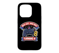 Carcasa para iPhone 15 Pro New Boys Age Who Cumple 8 años, Divertido Jugador de 8 años