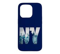 Carcasa para iPhone 15 Pro New York City Statue of Liberty NY Photo Silhouette