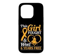 Carcasa para iPhone 15 Pro Niña luchó y ganó 6 años sin cáncer Leucemia Kid Warrior