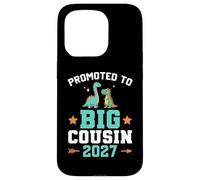 Carcasa para iPhone 15 Pro Niños ascendidos a Big Cousin 2027 Dinosaur New Baby Shower