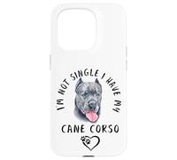 Carcasa para iPhone 15 Pro No Estoy Soltera Tengo mi Cane Corso San Valentín
