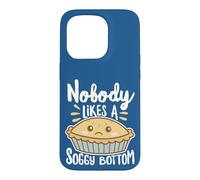 Carcasa para iPhone 15 Pro Nobody Likes A Soggy Bottom British Baking Texto Blanco