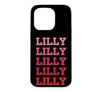 Carcasa para iPhone 15 Pro Nombre Personalizado Lilly I Love Lilly Vintage