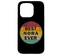 Carcasa para iPhone 15 Pro Nombre Personalizado Nora I Love Nora Retro Vintage Style