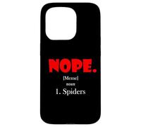 Carcasa para iPhone 15 Pro Nope Meme Definition Anti Spiders Funny Arachnophobia Spider