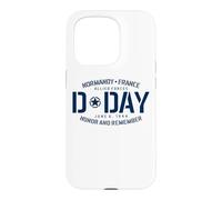Carcasa para iPhone 15 Pro Normandía Francia Día D Honor and Remember Solid Navy Print