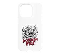 Carcasa para iPhone 15 Pro Northern Pike Ambush Point Profundidad del Lago 30 pies