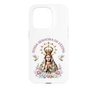 Carcasa para iPhone 15 Pro Nossa Senhora de Fátima Floral Católica