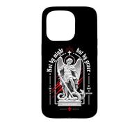 Carcasa para iPhone 15 Pro Not by Might But by Grace Christian Archangel Versículo de la Biblia