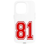 Carcasa para iPhone 15 Pro Número 81 Red Sports Team Style