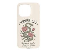 Carcasa para iPhone 15 Pro Nunca Dejes Que la Misma Serpiente te muerda Dos Veces Serpent Rose