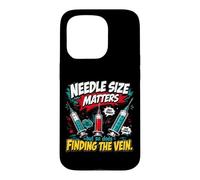 Carcasa para iPhone 15 Pro Nurses Needle Size Matters Funny Nursing