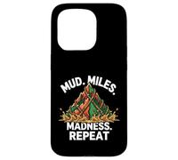 Carcasa para iPhone 15 Pro Obstacle Course Racing Mud Miles Madness Repeat