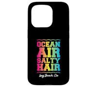 Carcasa para iPhone 15 Pro Ocean Air Salty Hair Long Beach California Tropical