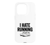 Carcasa para iPhone 15 Pro Odio Correr Divertido Entrenamiento Motivacional Fitness